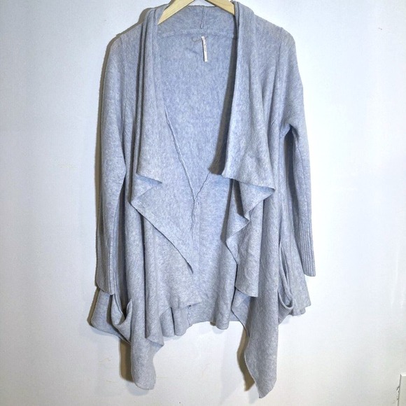 Free People Sweaters - Free‎ People Waterfall Cardigan Open Front Cozy Knit Sweater Drape Size S